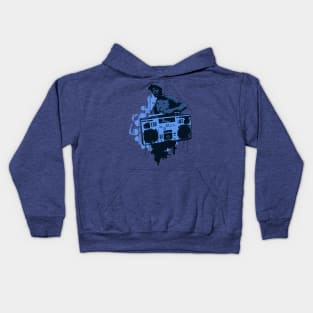 BoomBox Kid Blue Kids Hoodie